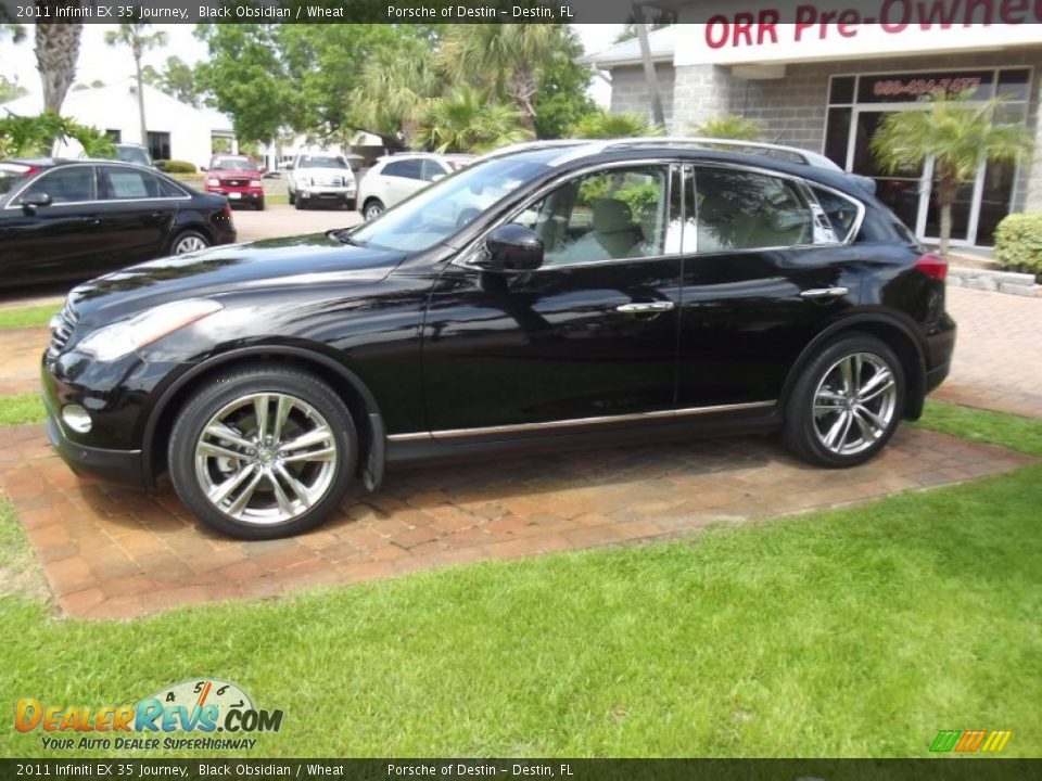 2011 Infiniti EX 35 Journey Black Obsidian / Wheat Photo #2