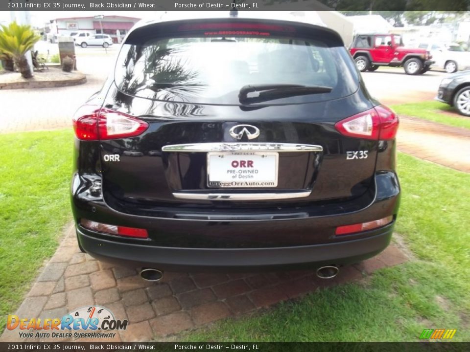 2011 Infiniti EX 35 Journey Black Obsidian / Wheat Photo #4
