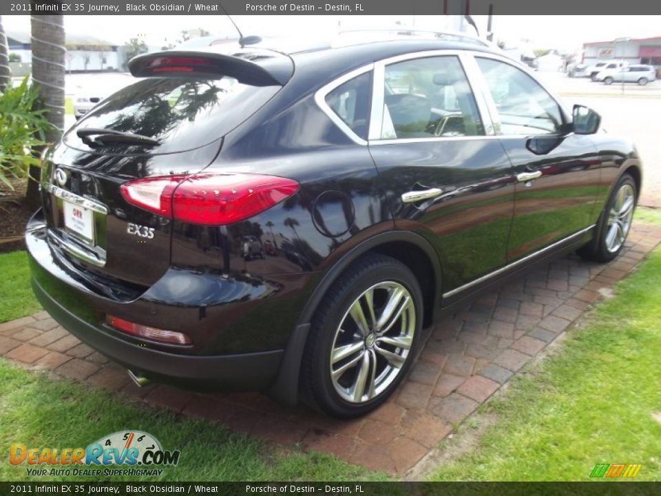 2011 Infiniti EX 35 Journey Black Obsidian / Wheat Photo #5