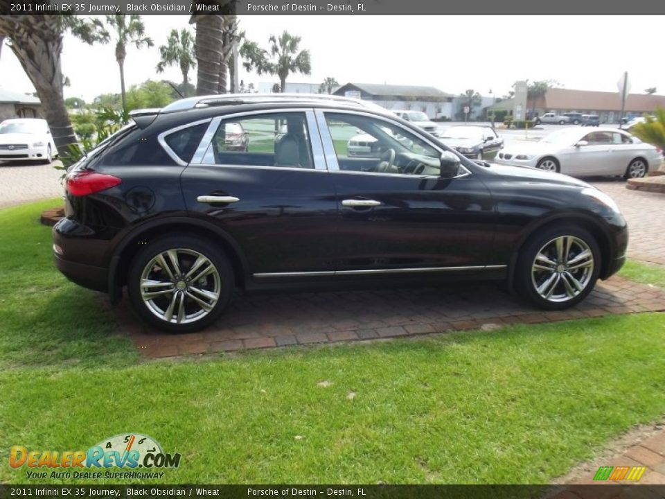 2011 Infiniti EX 35 Journey Black Obsidian / Wheat Photo #6