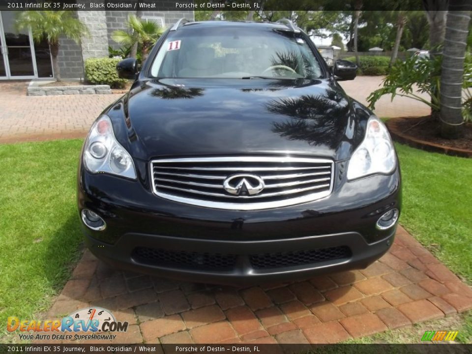 2011 Infiniti EX 35 Journey Black Obsidian / Wheat Photo #8