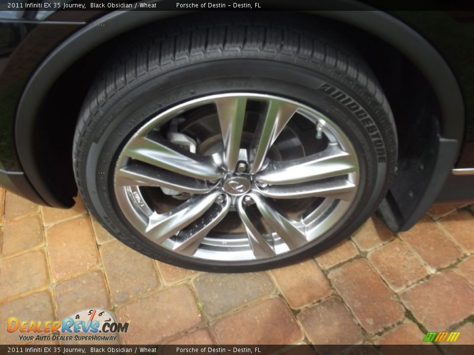 2011 Infiniti EX 35 Journey Black Obsidian / Wheat Photo #9
