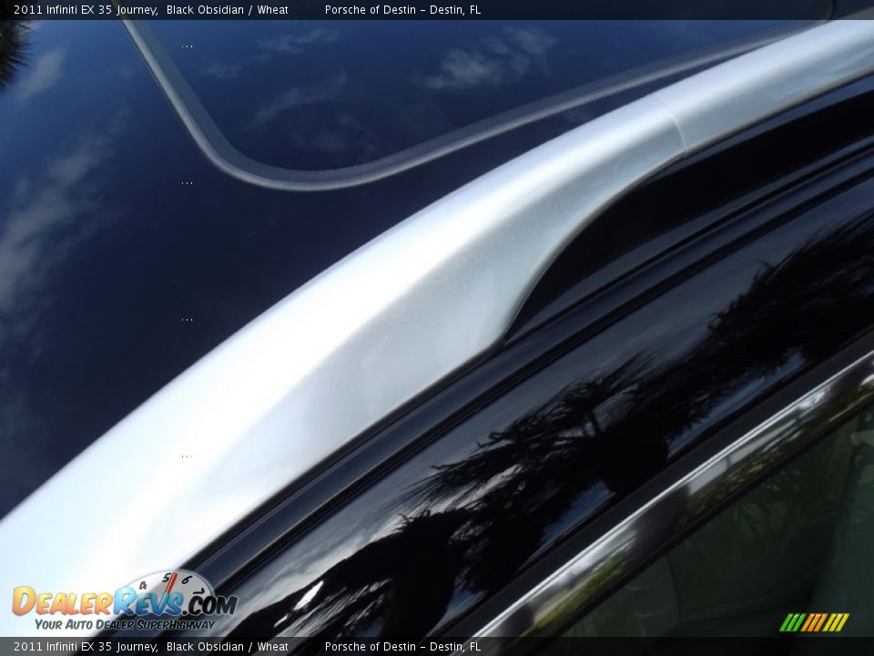 2011 Infiniti EX 35 Journey Black Obsidian / Wheat Photo #10