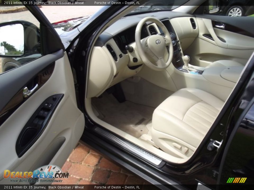 2011 Infiniti EX 35 Journey Black Obsidian / Wheat Photo #11