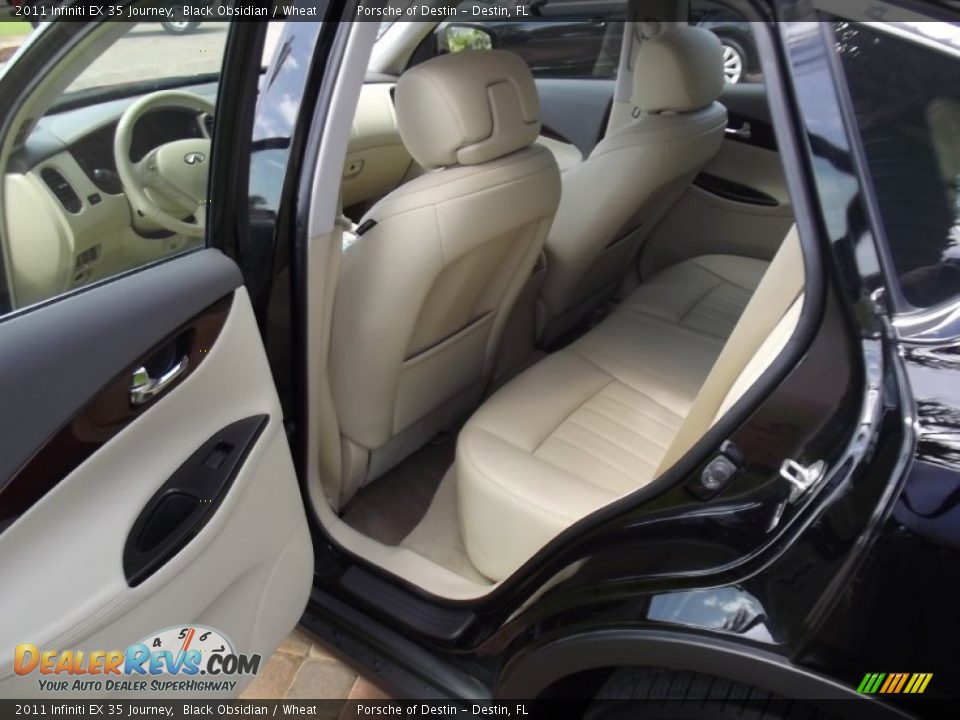 2011 Infiniti EX 35 Journey Black Obsidian / Wheat Photo #12