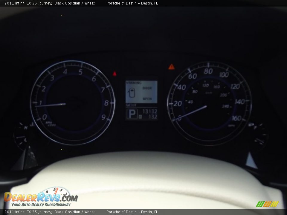 2011 Infiniti EX 35 Journey Black Obsidian / Wheat Photo #13