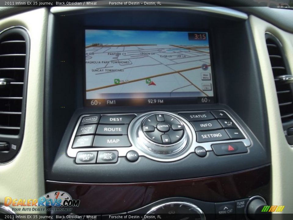 2011 Infiniti EX 35 Journey Black Obsidian / Wheat Photo #15
