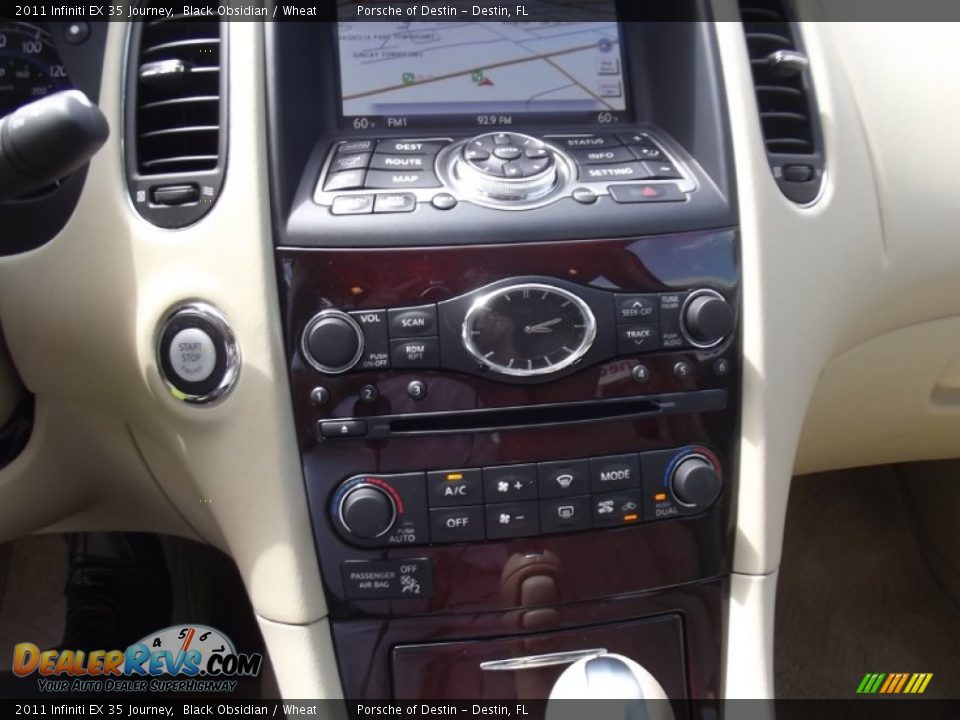 2011 Infiniti EX 35 Journey Black Obsidian / Wheat Photo #16