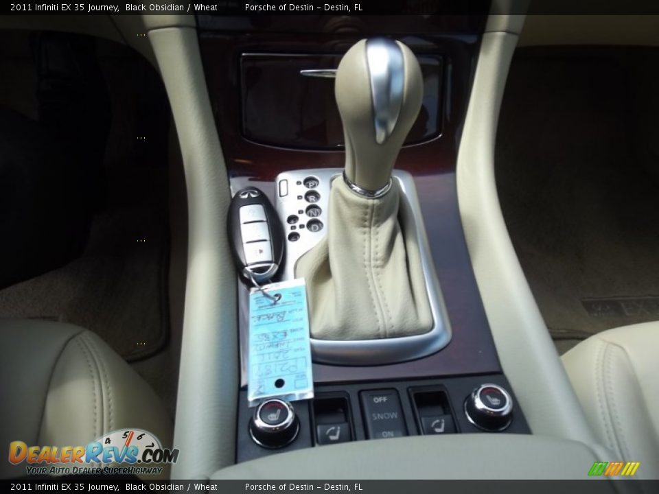 2011 Infiniti EX 35 Journey Black Obsidian / Wheat Photo #17