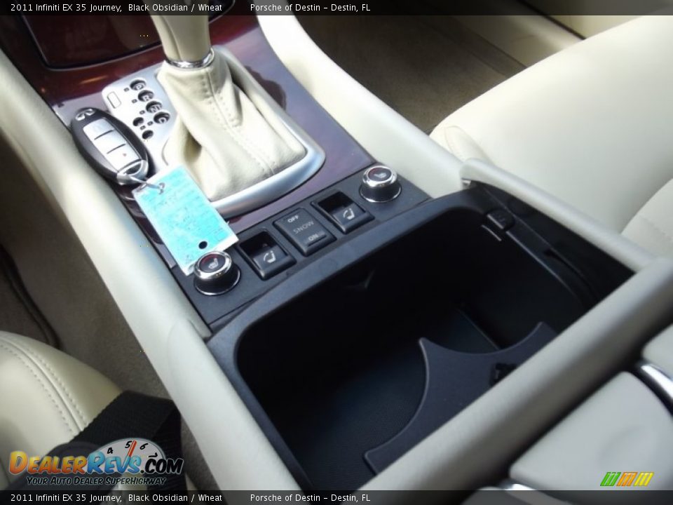 2011 Infiniti EX 35 Journey Black Obsidian / Wheat Photo #18
