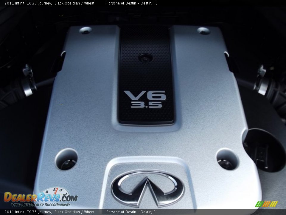 2011 Infiniti EX 35 Journey Black Obsidian / Wheat Photo #22
