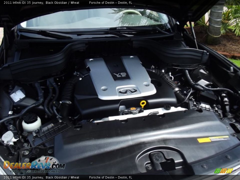 2011 Infiniti EX 35 Journey Black Obsidian / Wheat Photo #23