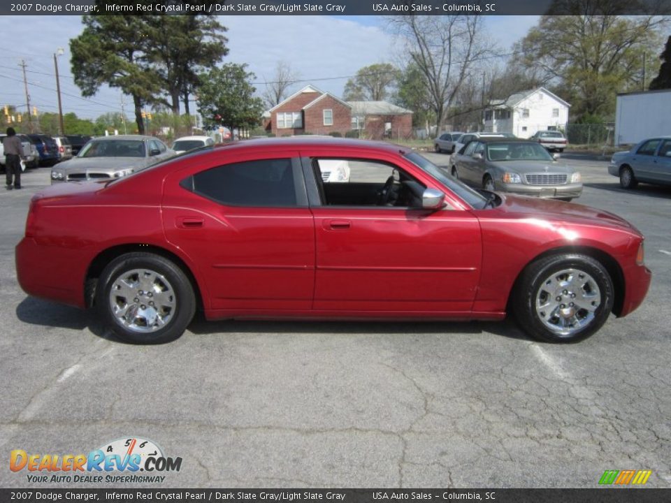 2007 Dodge Charger Inferno Red Crystal Pearl / Dark Slate Gray/Light Slate Gray Photo #3