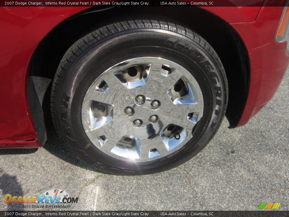 2007 Dodge Charger Inferno Red Crystal Pearl / Dark Slate Gray/Light Slate Gray Photo #4