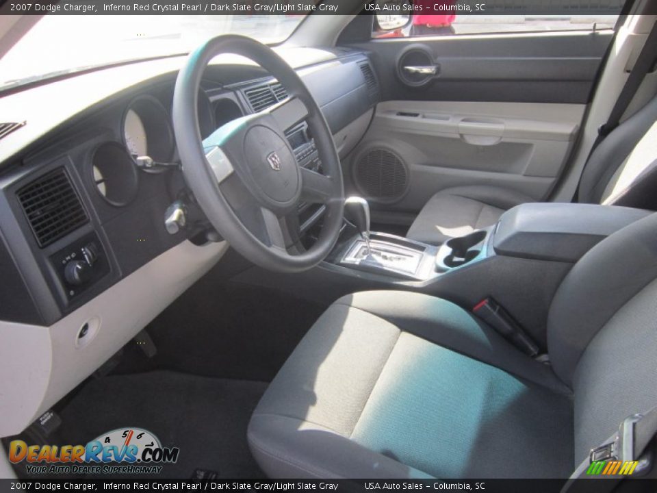 2007 Dodge Charger Inferno Red Crystal Pearl / Dark Slate Gray/Light Slate Gray Photo #12