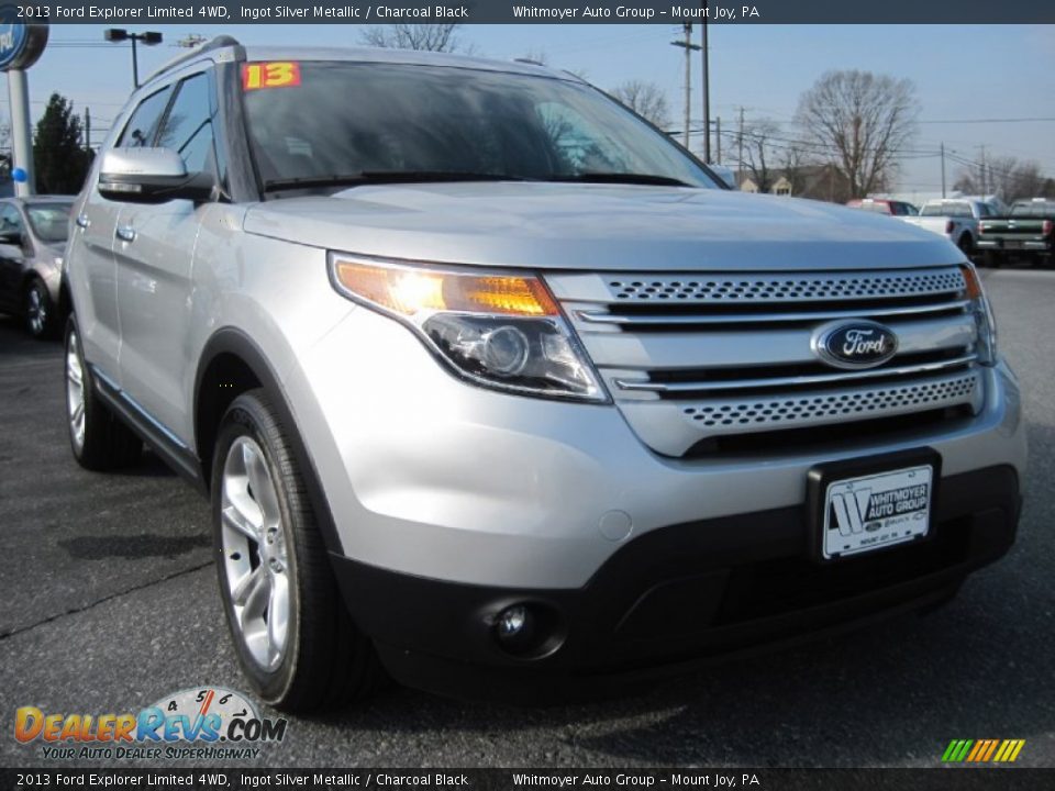 2013 Ford Explorer Limited 4WD Ingot Silver Metallic / Charcoal Black Photo #1