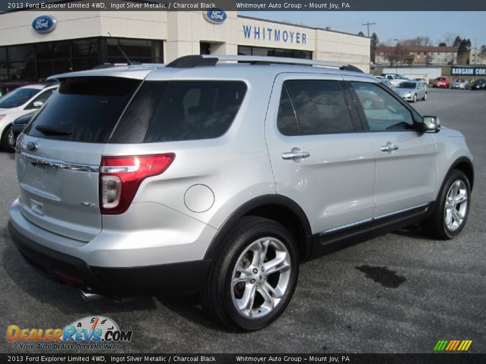 2013 Ford Explorer Limited 4WD Ingot Silver Metallic / Charcoal Black Photo #3
