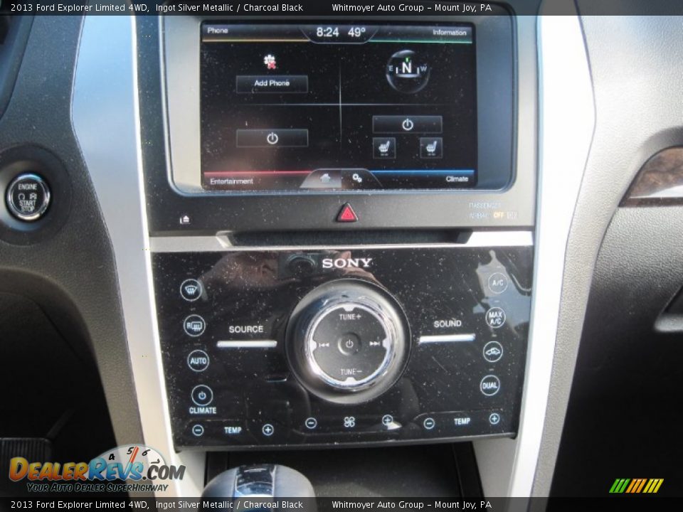 2013 Ford Explorer Limited 4WD Ingot Silver Metallic / Charcoal Black Photo #20