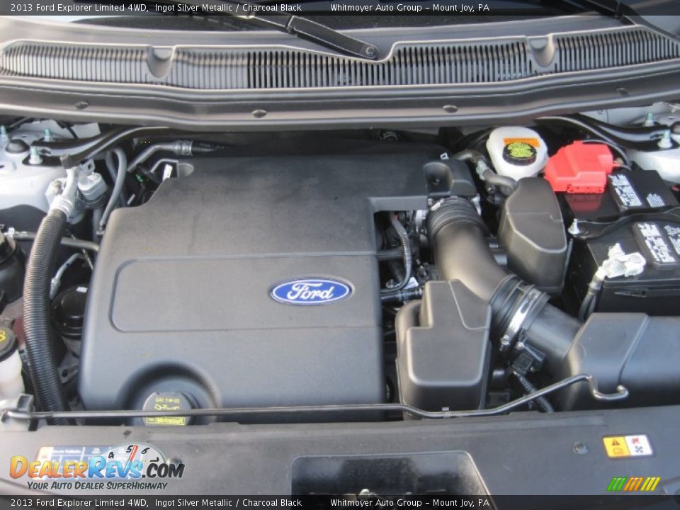 2013 Ford Explorer Limited 4WD Ingot Silver Metallic / Charcoal Black Photo #31