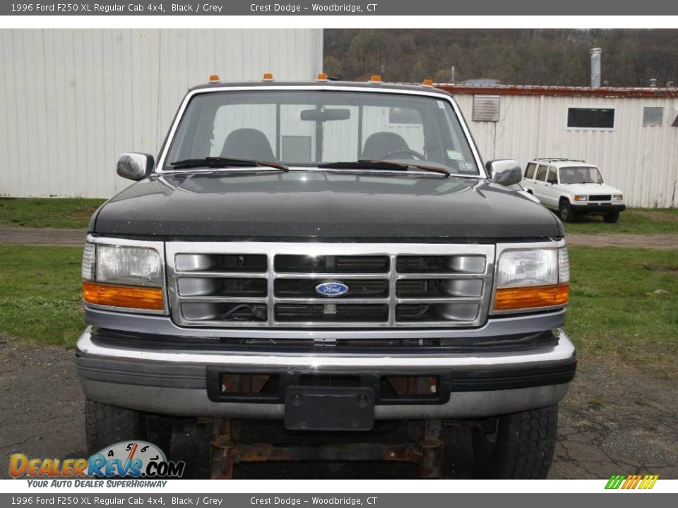 1996 Ford F250 XL Regular Cab 4x4 Black / Grey Photo #2