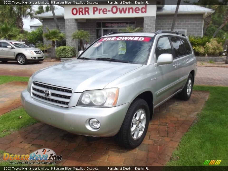2003 Toyota Highlander Limited Millenium Silver Metallic / Charcoal Photo #1