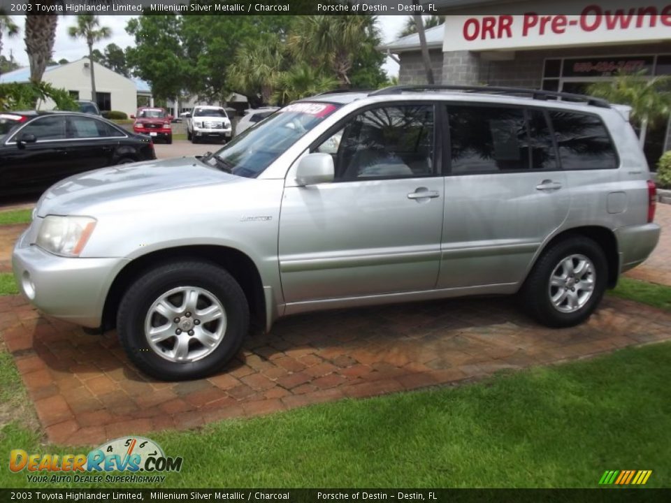 2003 Toyota Highlander Limited Millenium Silver Metallic / Charcoal Photo #2