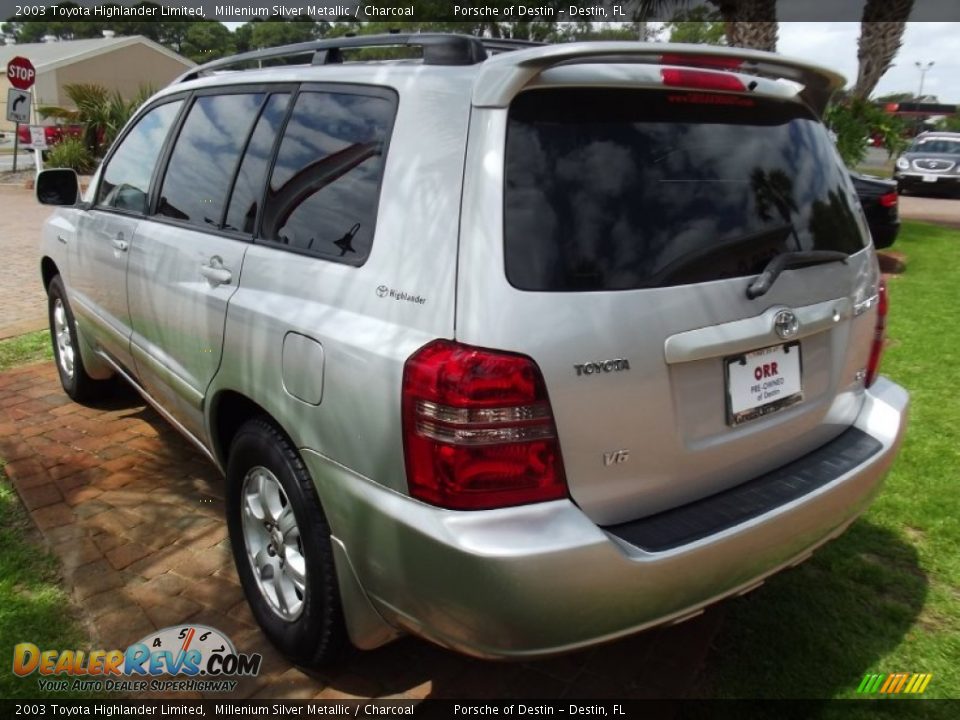 2003 Toyota Highlander Limited Millenium Silver Metallic / Charcoal Photo #4