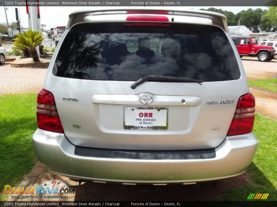 2003 Toyota Highlander Limited Millenium Silver Metallic / Charcoal Photo #8