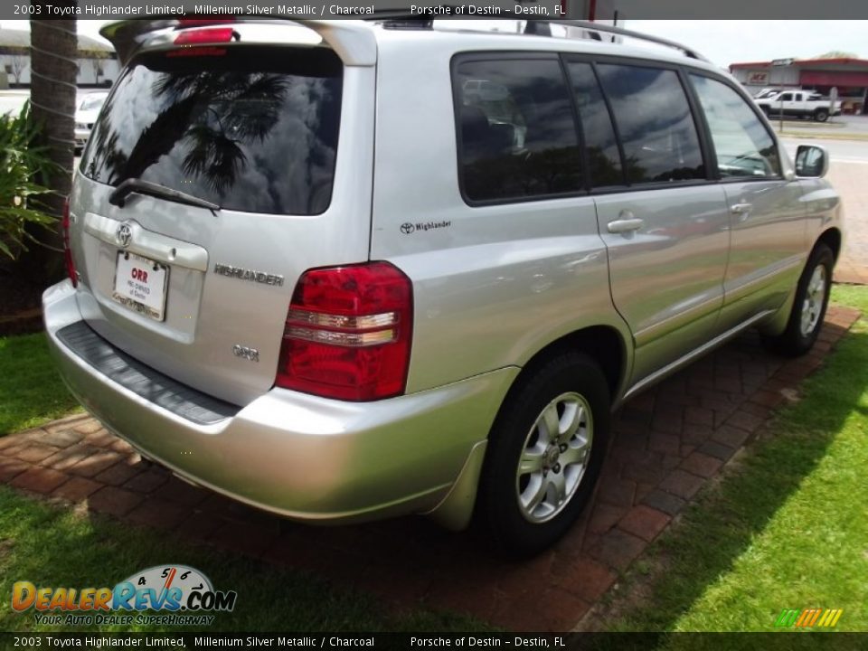 2003 Toyota Highlander Limited Millenium Silver Metallic / Charcoal Photo #9