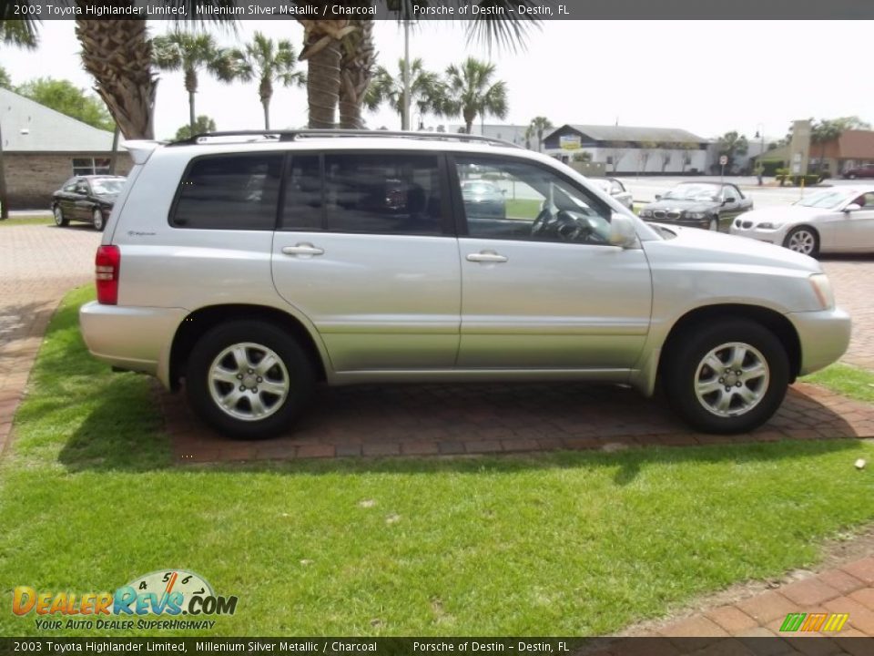2003 Toyota Highlander Limited Millenium Silver Metallic / Charcoal Photo #10