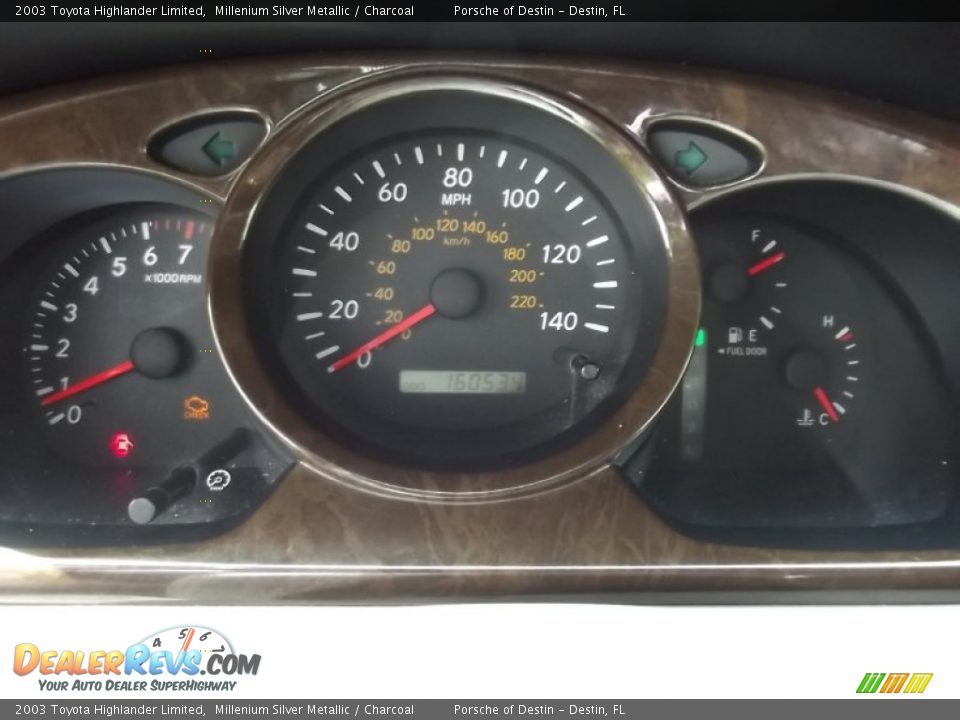 2003 Toyota Highlander Limited Millenium Silver Metallic / Charcoal Photo #14