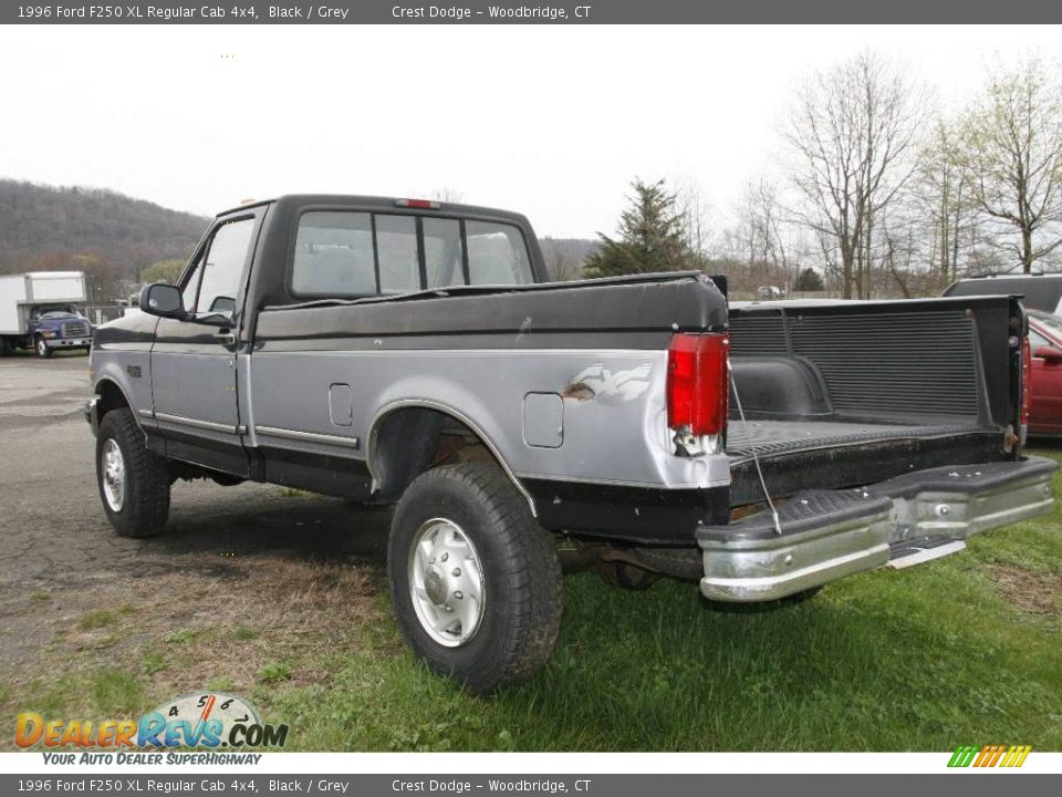 1996 Ford F250 XL Regular Cab 4x4 Black / Grey Photo #7