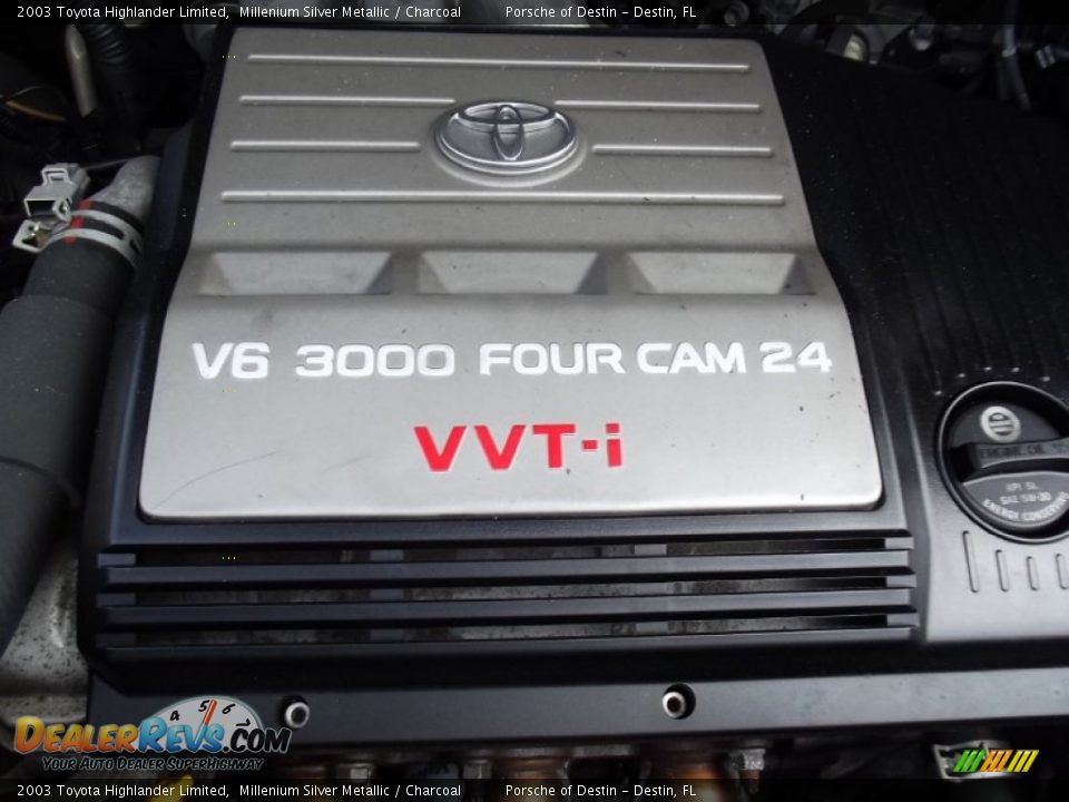 2003 Toyota Highlander Limited Millenium Silver Metallic / Charcoal Photo #19