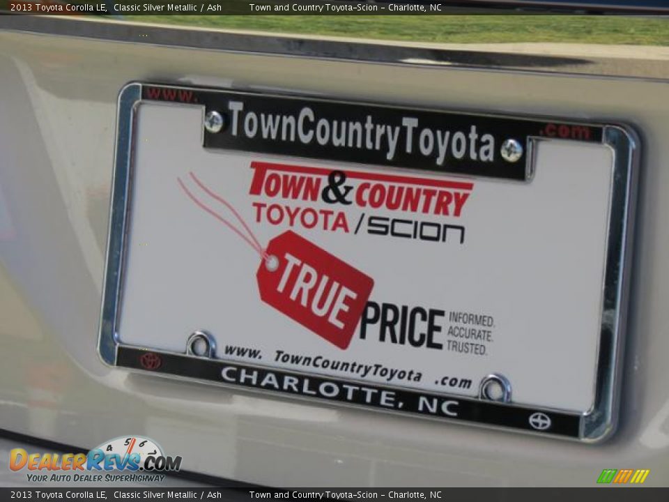 2013 Toyota Corolla LE Classic Silver Metallic / Ash Photo #20