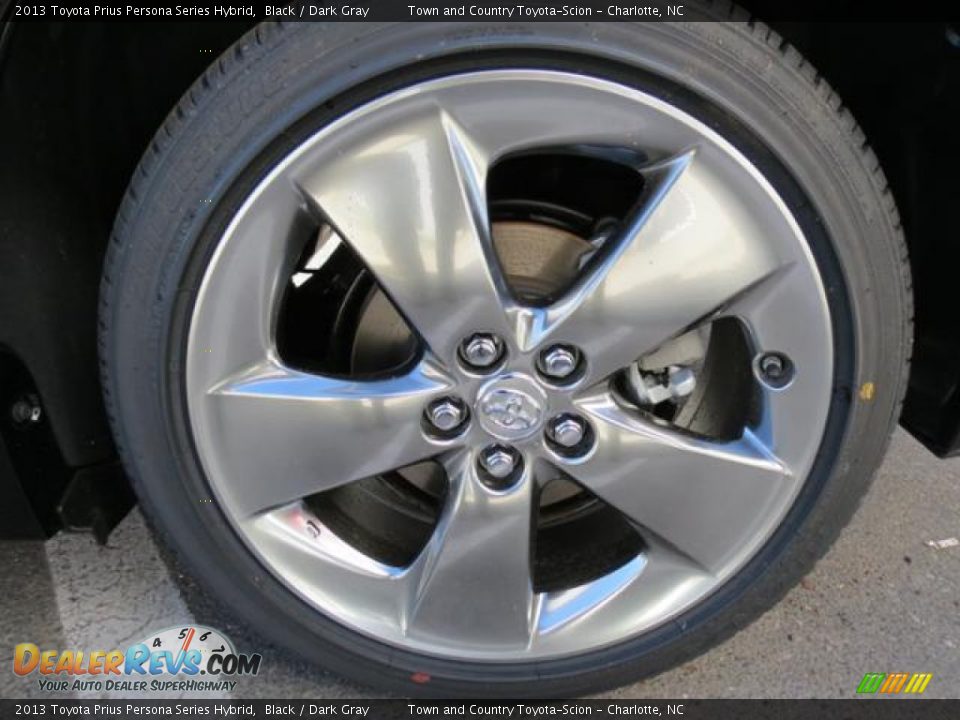 2013 Toyota Prius Persona Series Hybrid Black / Dark Gray Photo #4