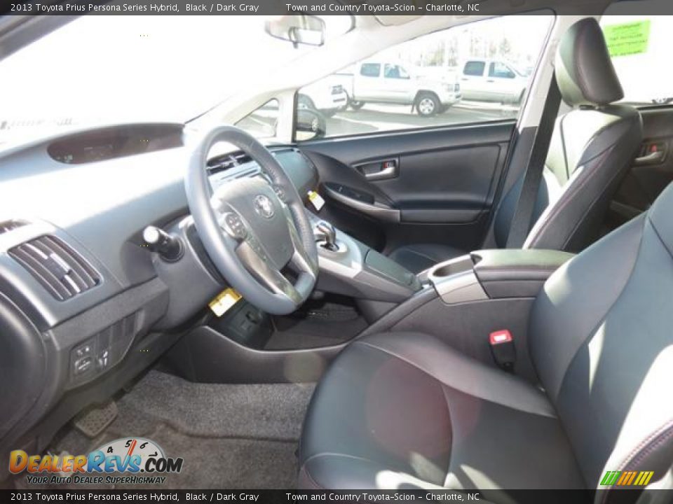 2013 Toyota Prius Persona Series Hybrid Black / Dark Gray Photo #8