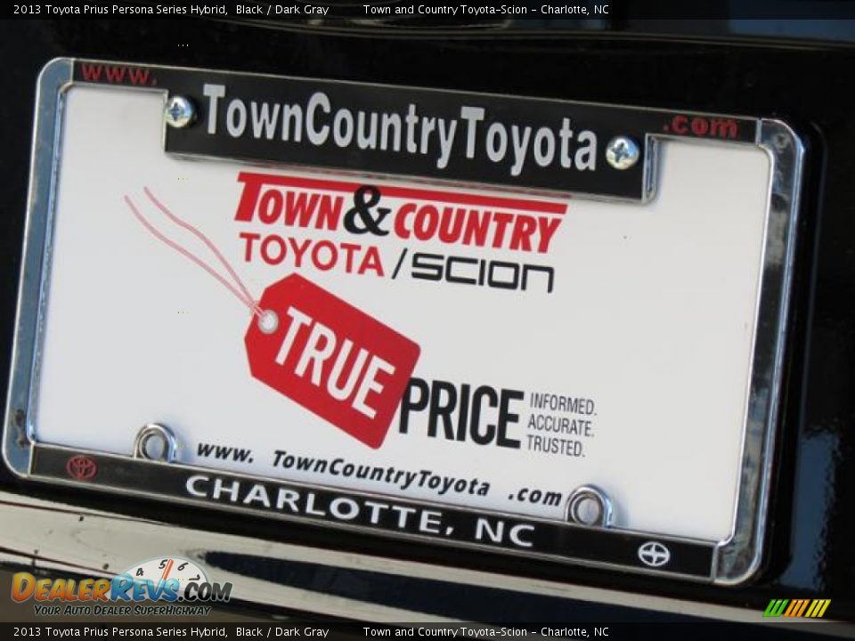 2013 Toyota Prius Persona Series Hybrid Black / Dark Gray Photo #20