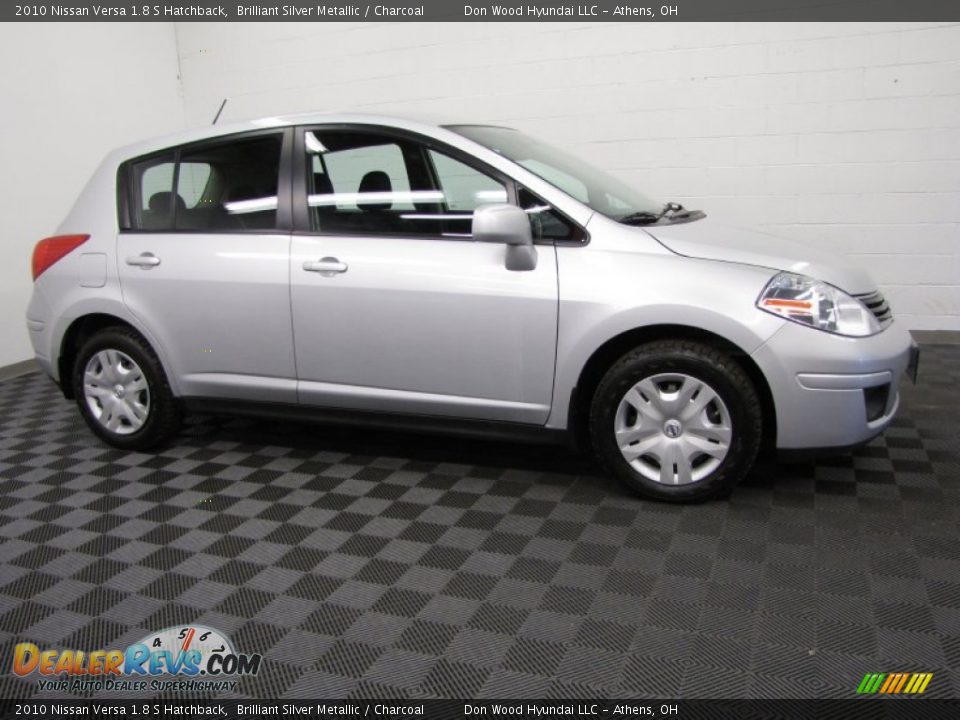 2010 Nissan Versa 1.8 S Hatchback Brilliant Silver Metallic / Charcoal Photo #3