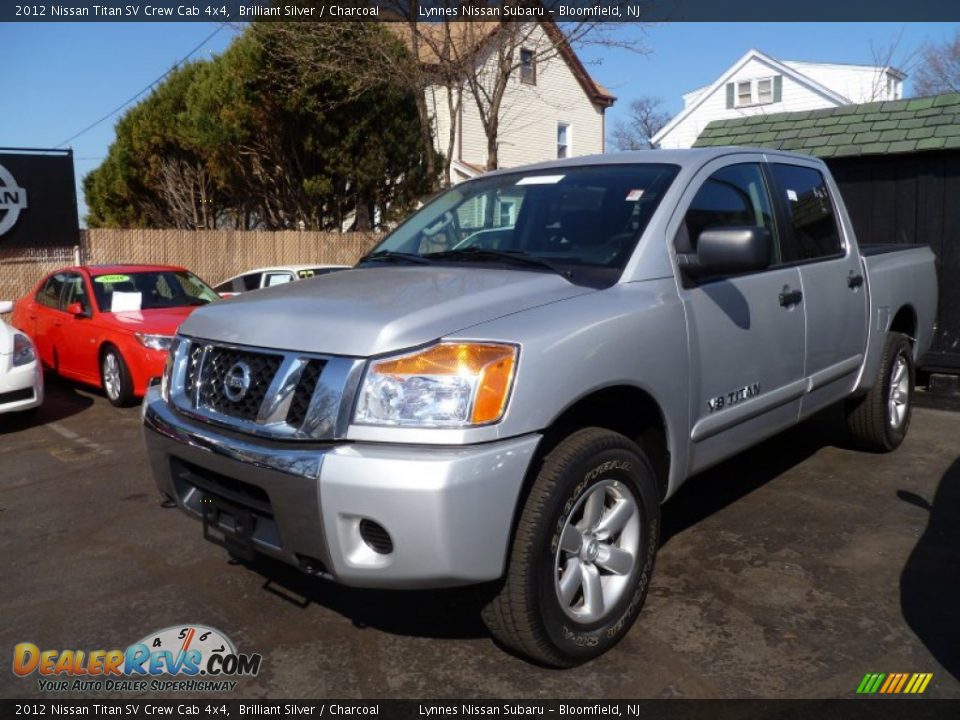 2012 Nissan Titan SV Crew Cab 4x4 Brilliant Silver / Charcoal Photo #1