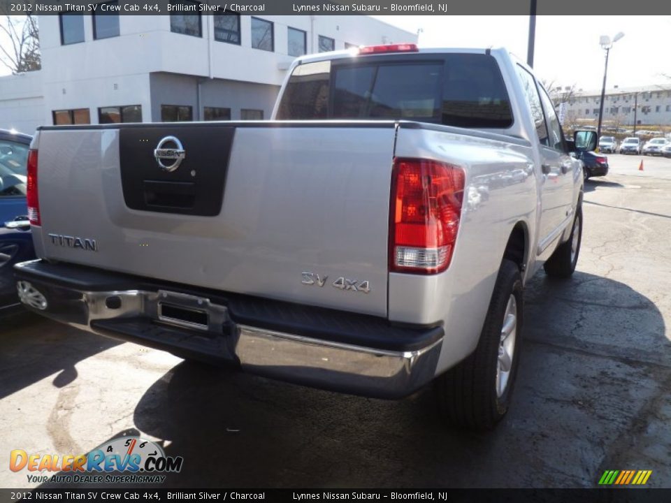 2012 Nissan Titan SV Crew Cab 4x4 Brilliant Silver / Charcoal Photo #4