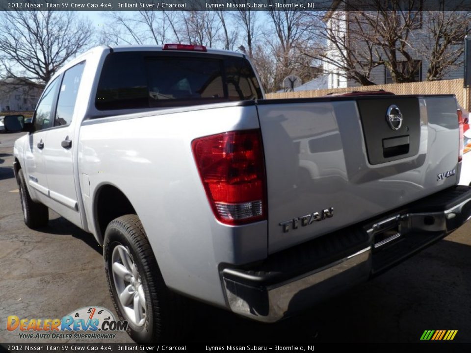 2012 Nissan Titan SV Crew Cab 4x4 Brilliant Silver / Charcoal Photo #5