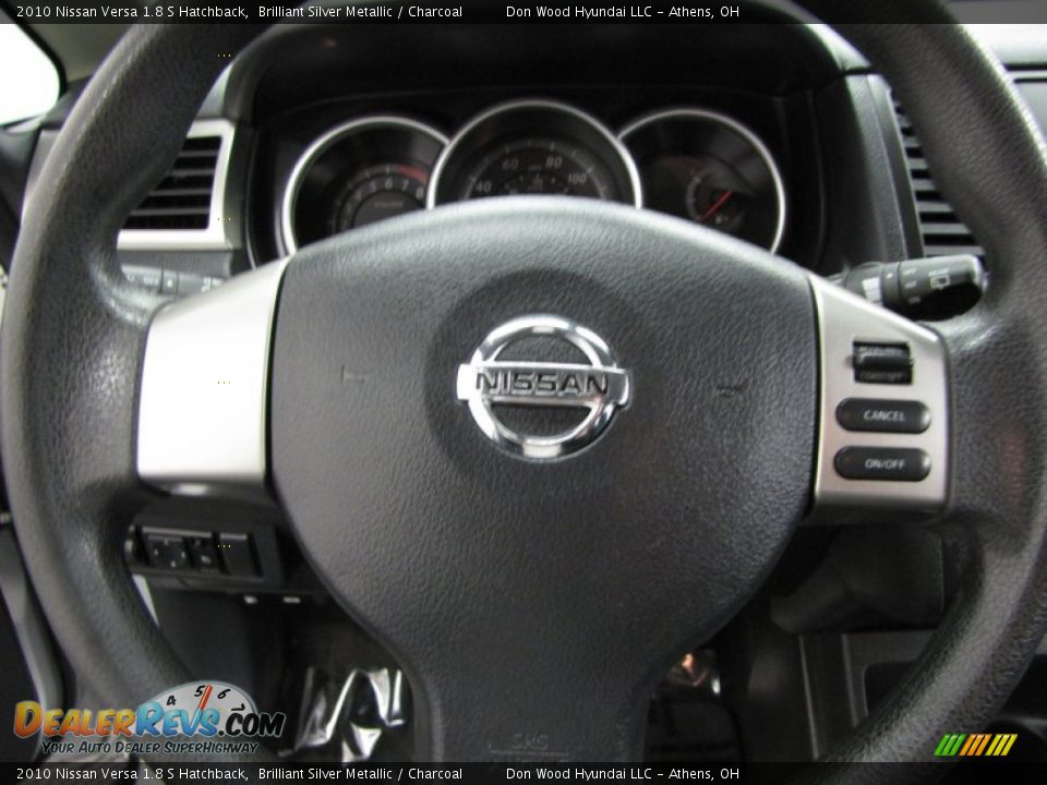 2010 Nissan Versa 1.8 S Hatchback Brilliant Silver Metallic / Charcoal Photo #15