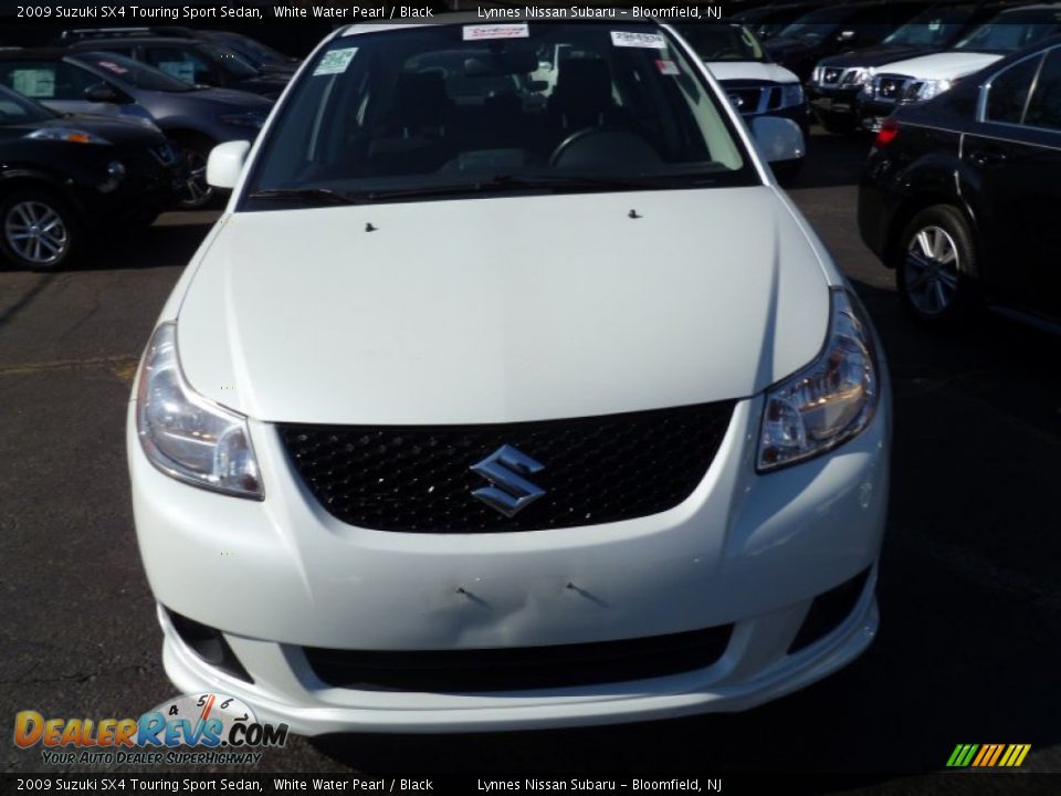 2009 Suzuki SX4 Touring Sport Sedan White Water Pearl / Black Photo #2
