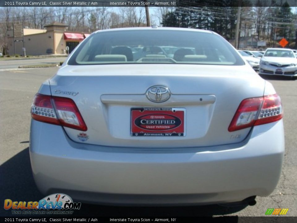 2011 Toyota Camry LE Classic Silver Metallic / Ash Photo #5