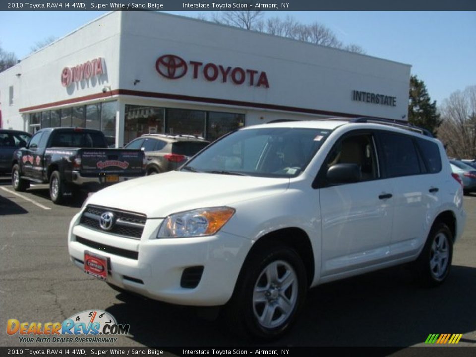 2010 Toyota RAV4 I4 4WD Super White / Sand Beige Photo #1