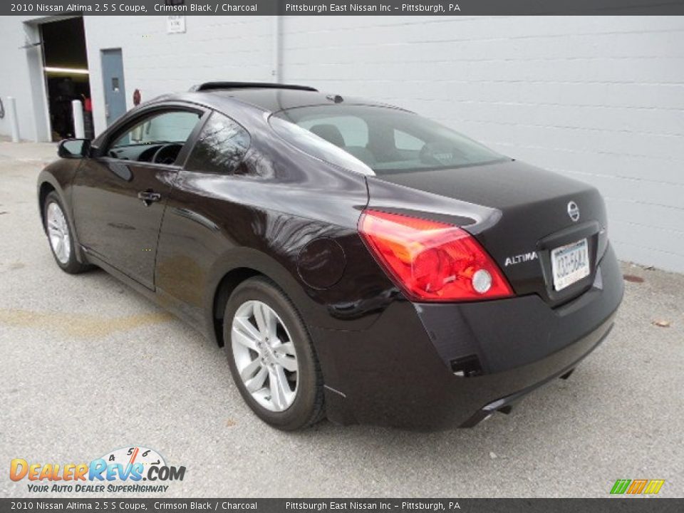 2010 Nissan Altima 2.5 S Coupe Crimson Black / Charcoal Photo #3