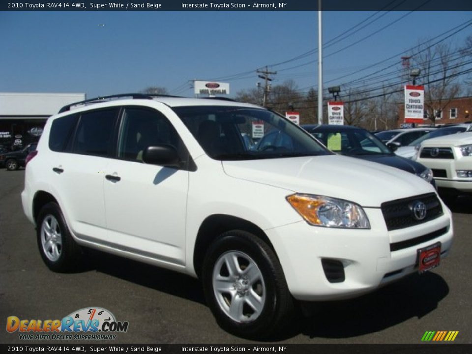 2010 Toyota RAV4 I4 4WD Super White / Sand Beige Photo #3
