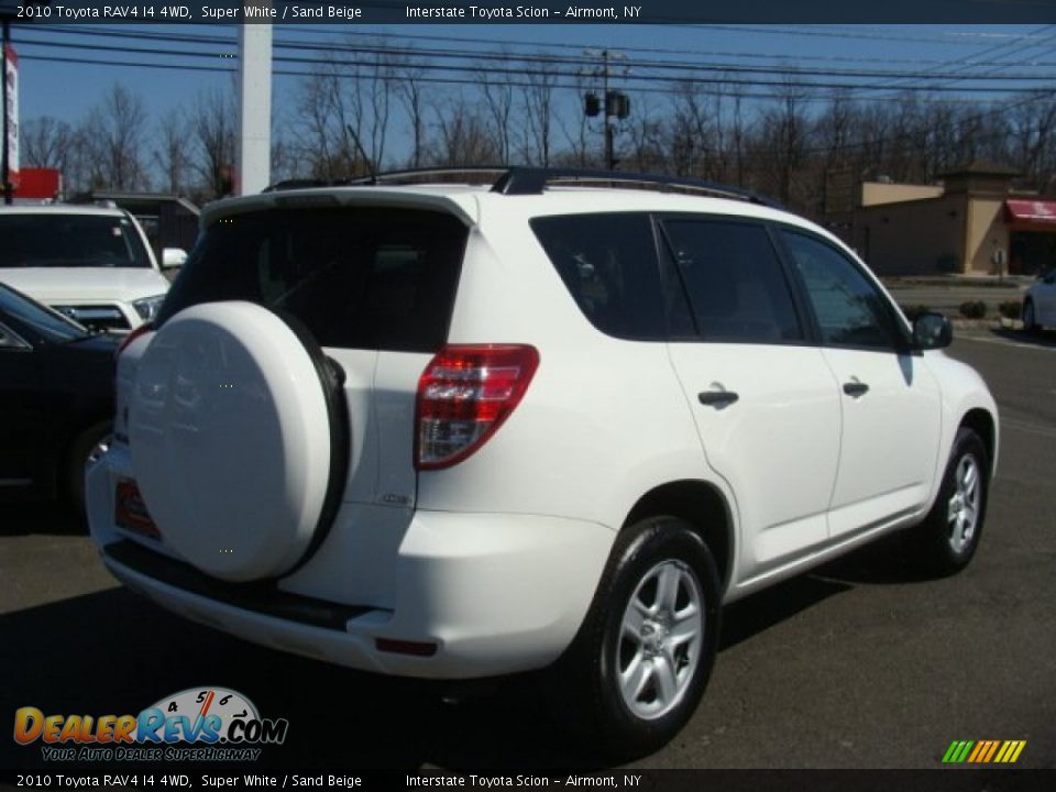 2010 Toyota RAV4 I4 4WD Super White / Sand Beige Photo #4