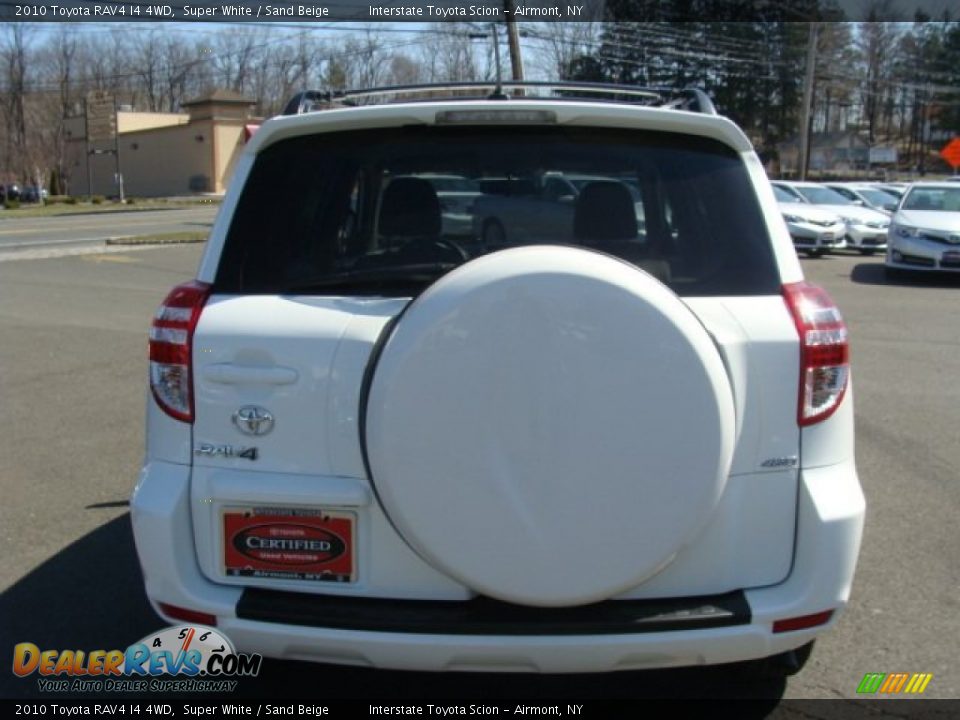 2010 Toyota RAV4 I4 4WD Super White / Sand Beige Photo #5