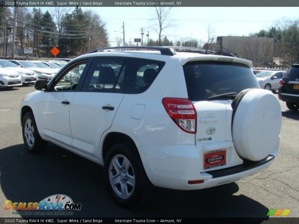 2010 Toyota RAV4 I4 4WD Super White / Sand Beige Photo #6